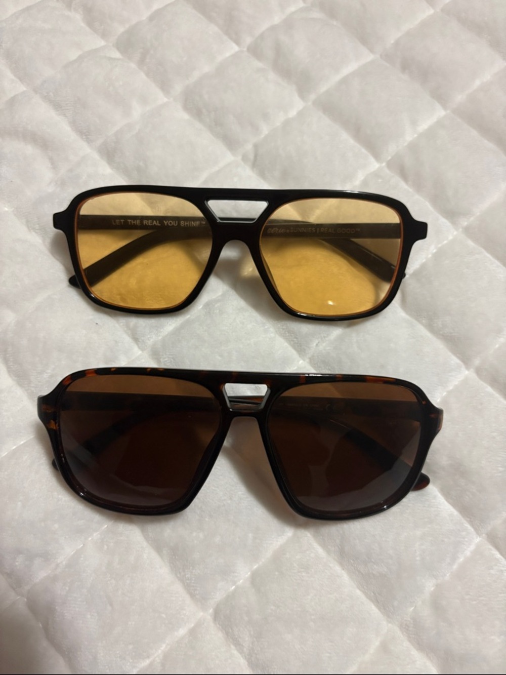 aerie Tortoiseshell Sunglasses with Yellow Lens & Brown Lens